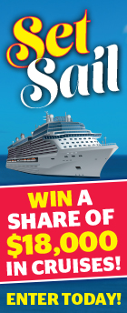 Win a share of $18K in cruises!
